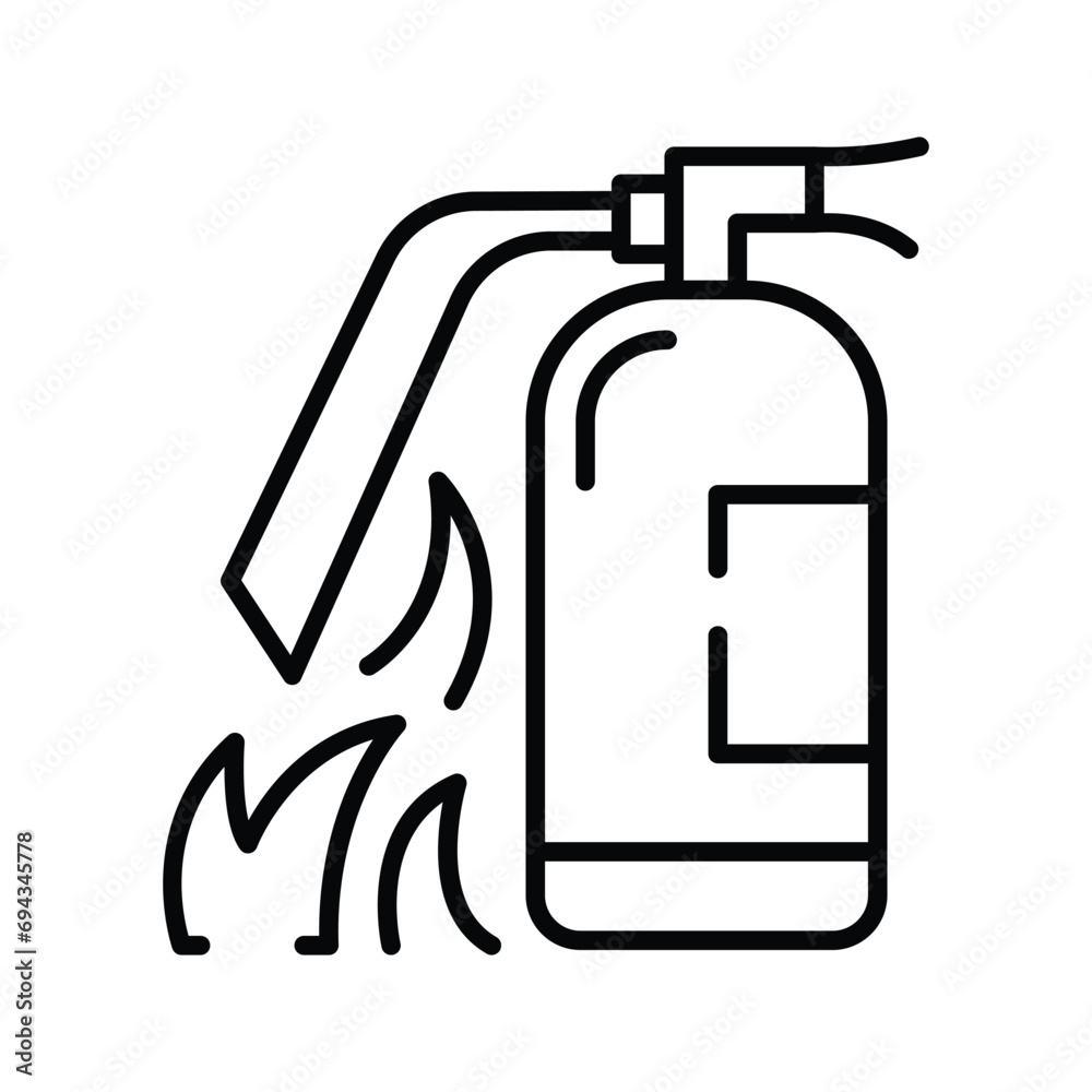 Firefighter device, trendy vector of fire extinguisher isolated on white background Firefighter device, trendy vector of fire extinguisher isolated on white background