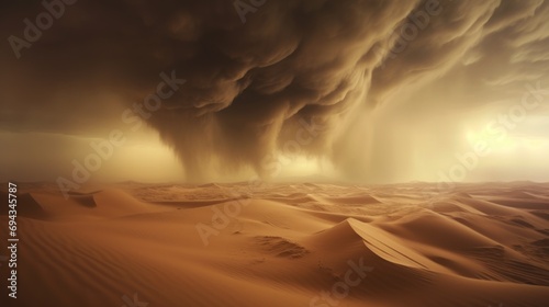 Impending Sandstorm in Desert