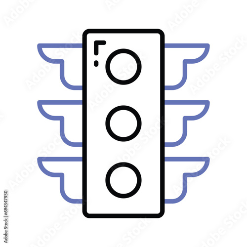 Beautifully designed vector of traffic signals, traffic lights icon