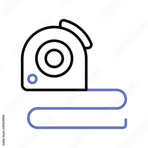 Measurement Tape vector design, an instrument for measuring, inches tape icon