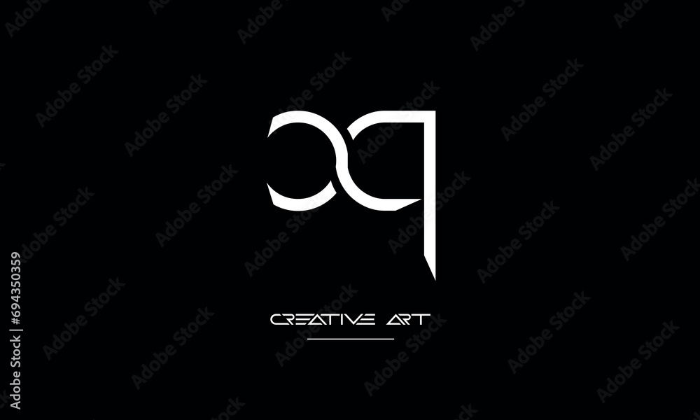 CQ, QC, C, Q abstract letters logo monogram