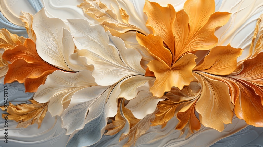 Vibrant brushstrokes capture the delicate petal of a blooming flower, bringing its natural beauty to life on canvas