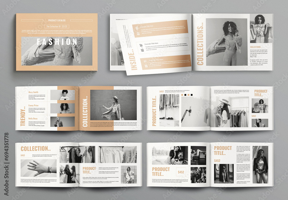 Fashion Product Catalog Template Landscape Stock Template | Adobe Stock