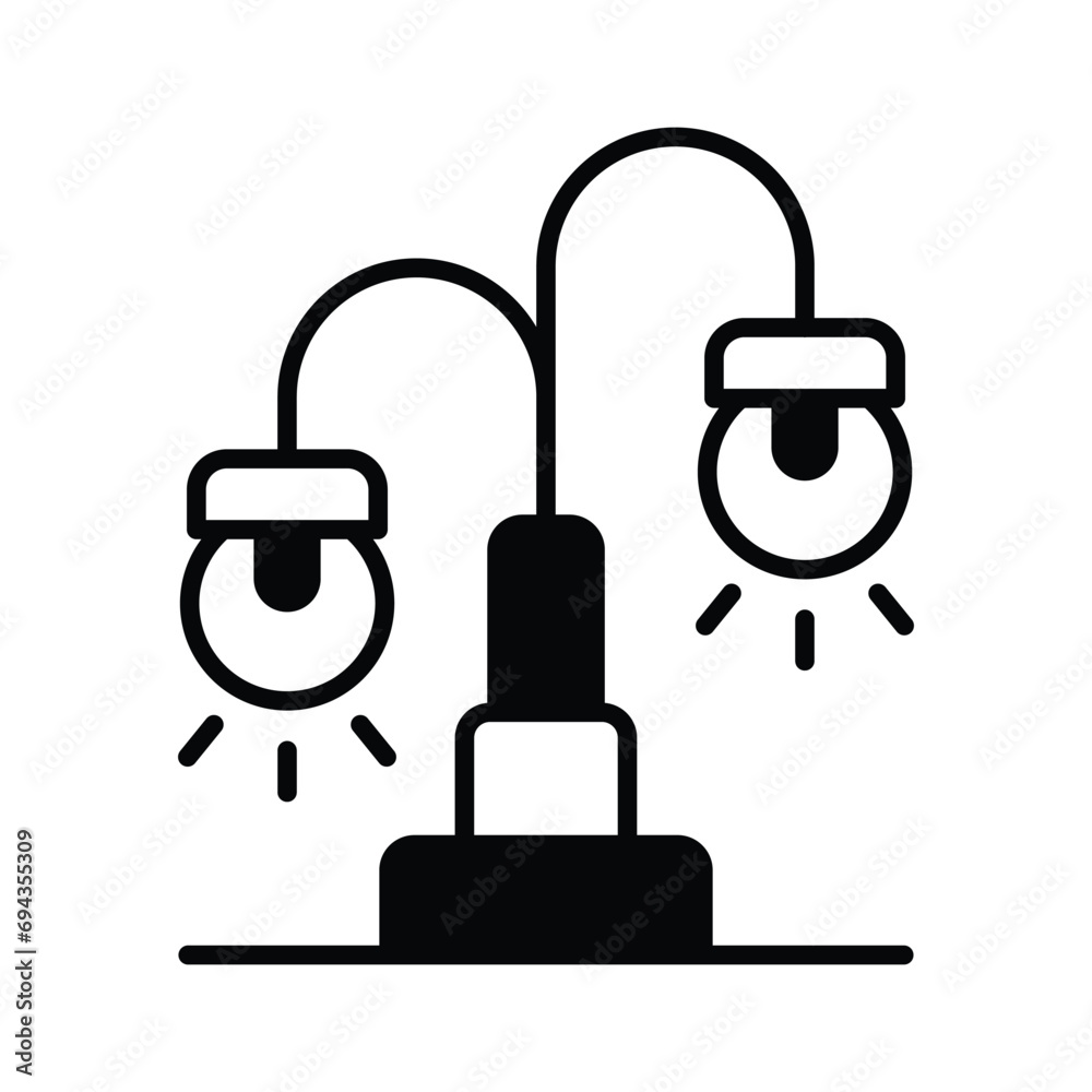 Grab this carefully designed icon of street lights in modern style Grab this carefully designed icon of street lights in modern style
