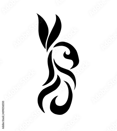 illustration vector graphic of tribal art tattoo symbols rabbit