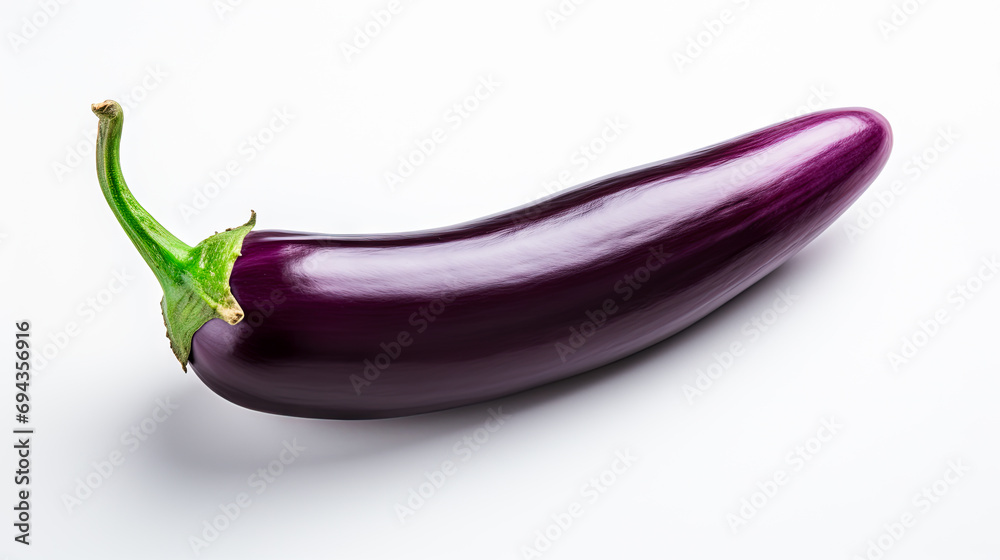 Fresh Eggplant vegetable on a White Background Fresh Eggplant vegetable on a White Background