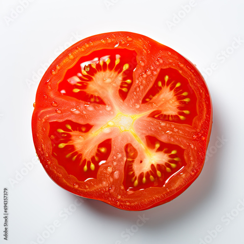 Wallpaper Mural Fresh tomato Vegetables on a White Background generated by AI Torontodigital.ca