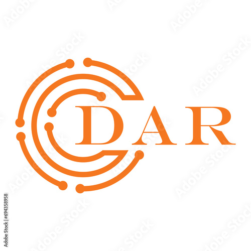 DAR letter design. DAR letter technology logo design on white background. DAR Monogram logo design for entrepreneur and business