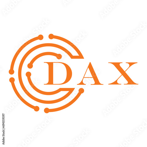 DAX letter design. DAX letter technology logo design on white background. DAX Monogram logo design for entrepreneur and business