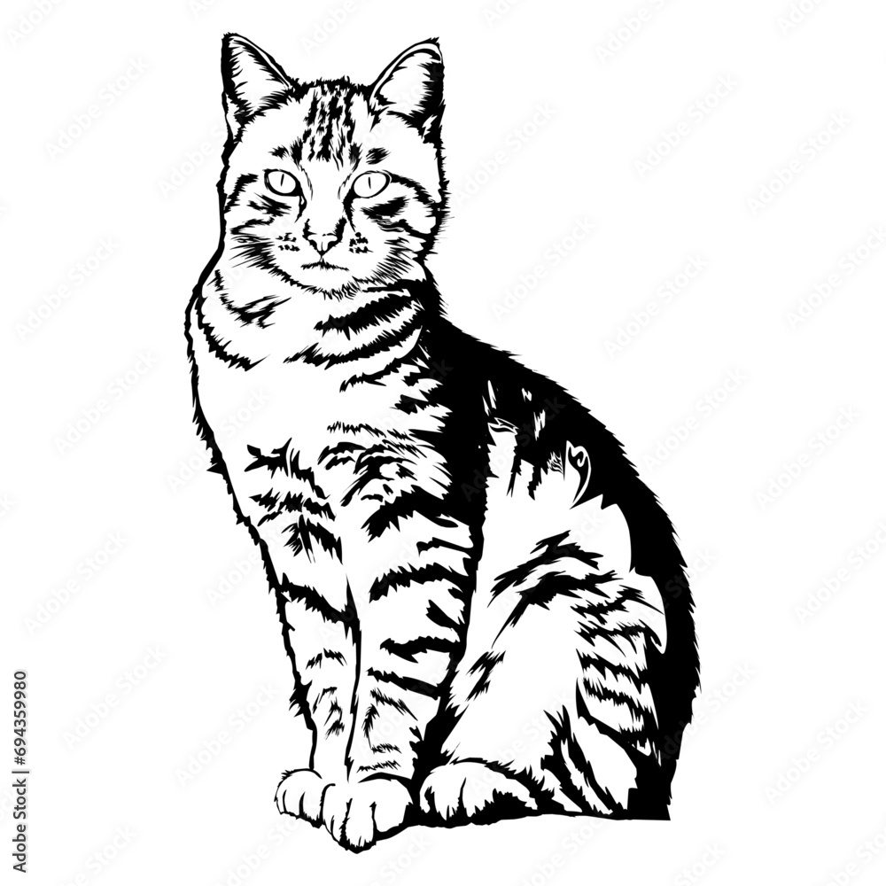 Obraz premium cat on a white background