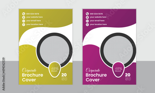 Cover design and annual report cover template A4 size for brochure design, magazine, poster, flyer etc.
Corporate Book Cover Design Template in A4. Can be adapt to Brochure, Annual Report, Magazine,Po