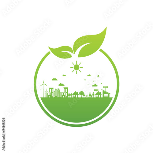 Ecology  friendly concept,Banner design, Vector illustration