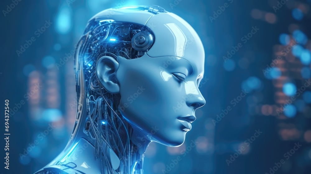 , representing futuristic technology and artificial intelligence , representing futuristic technology and artificial intelligence