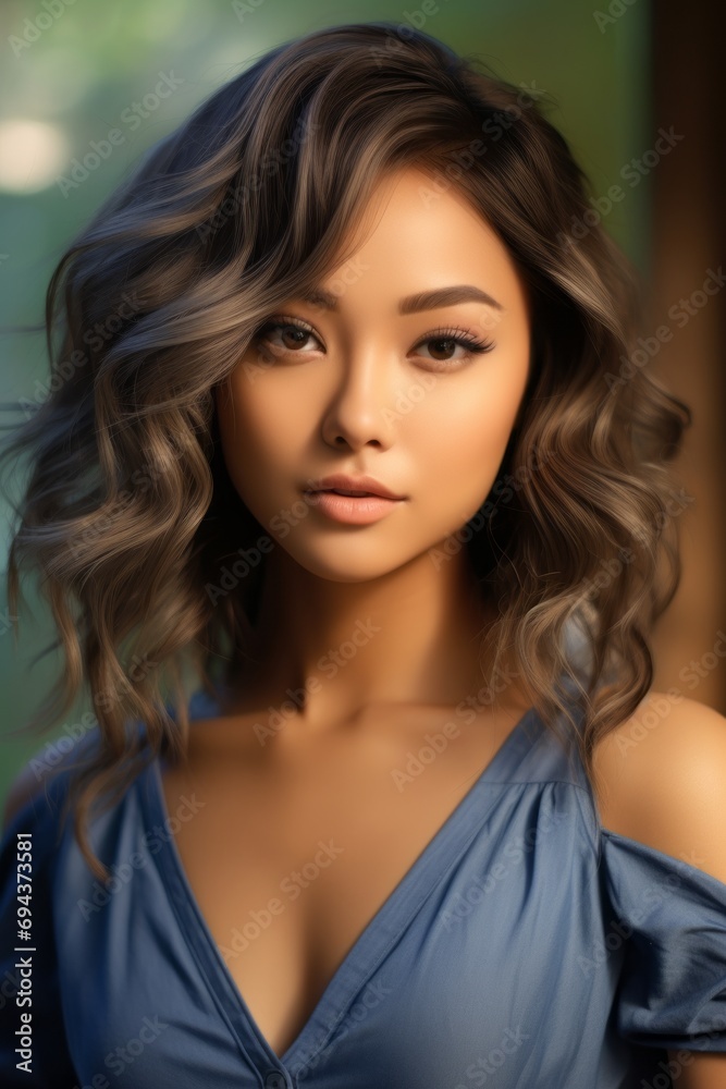 Portrait of a Beautiful Woman in Palazzo Jeans