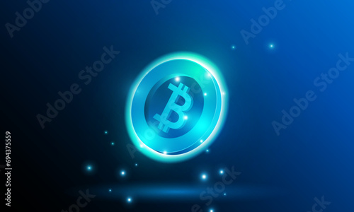 Financial chart with moving up arrow graph bitcoin  cryptocurrency technology in stock market up and down. concept innovation background, vector design