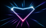 Abstract Modern colored poster for sports Light out technology and with neon heart for Valentine.love. Hitech communication concept innovation background,  vector design