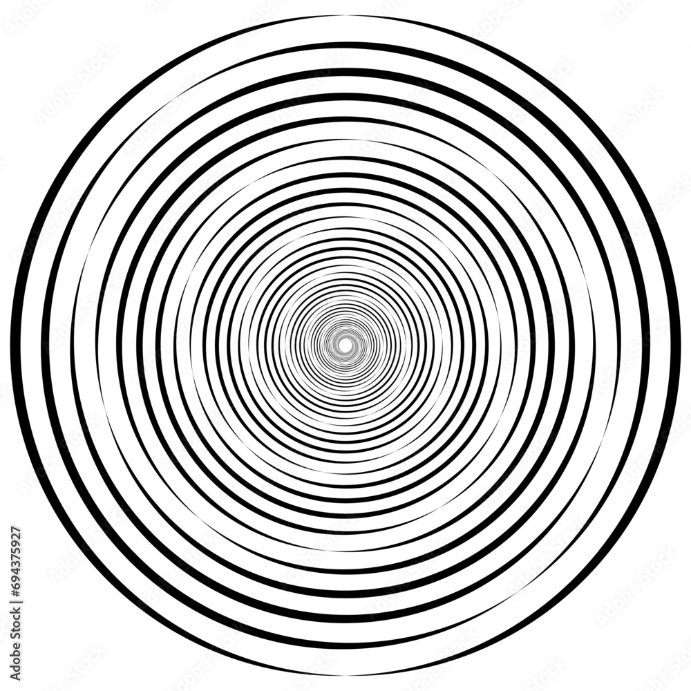 Spiral with black speed lines as dynamic abstract vector background or logo or icon. Artistic illustration with perspective on white background. spiral lines Spiral with black speed lines as dynamic abstract vector background or logo or icon. Artistic illustration with perspective on white background. spiral lines