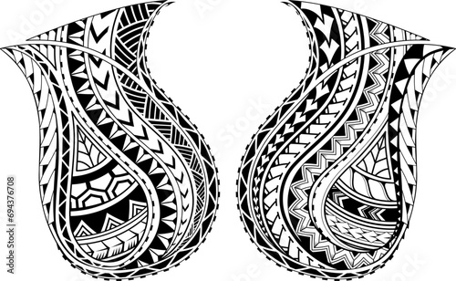 Pectoral area tattoo design