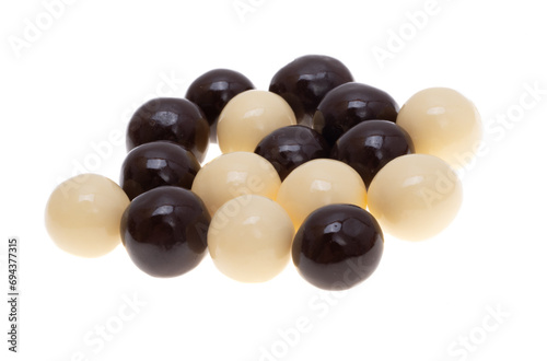 chocolate balls isolated