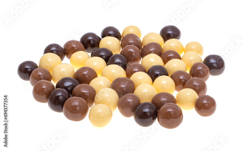 chocolate balls isolated