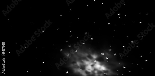 A celestial nebula and stars in the night sky