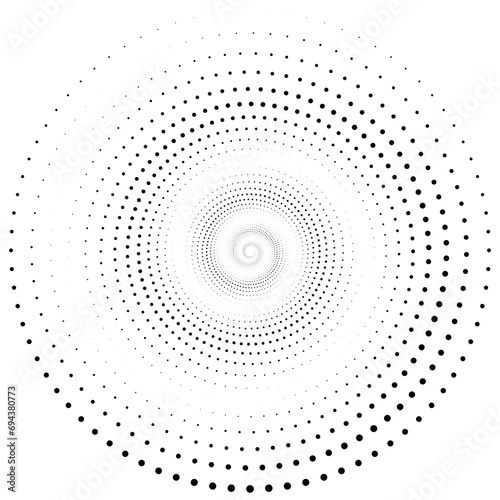 Halftone circular dotted frames . Circle dots texture isolated on white background. Spotted spray texture. Vector abstract design element circle