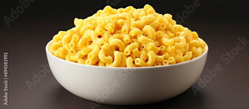 Cheesy American macaroni pasta. photo