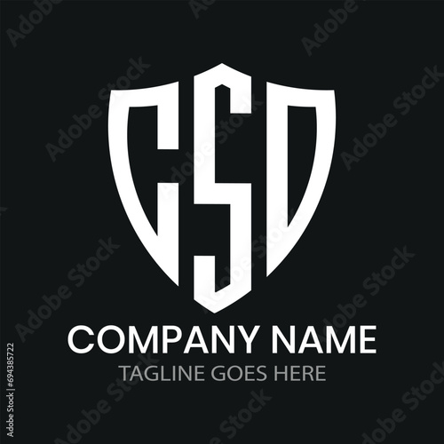 CSD Letter Initial Logo Design Template Vector Illustration Abstract linked monogram for business company .