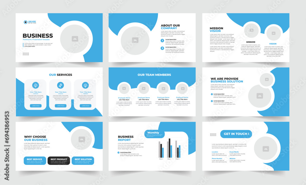 Business Presentation Slide Template And Business Presentation Slide Design