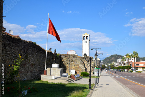Elbasan castle and Clock tower albania