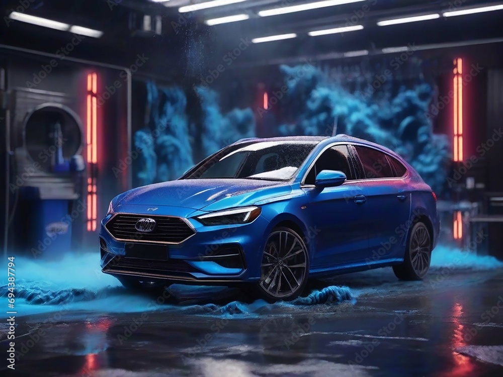 car neon backdrop. generative ai
car neon backdrop. generative ai