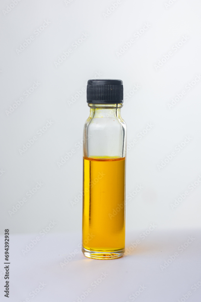 Glass bottle isolated on white background