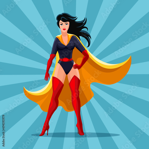 Beautiful woman superhero
