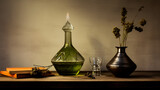 still life with jug and decor