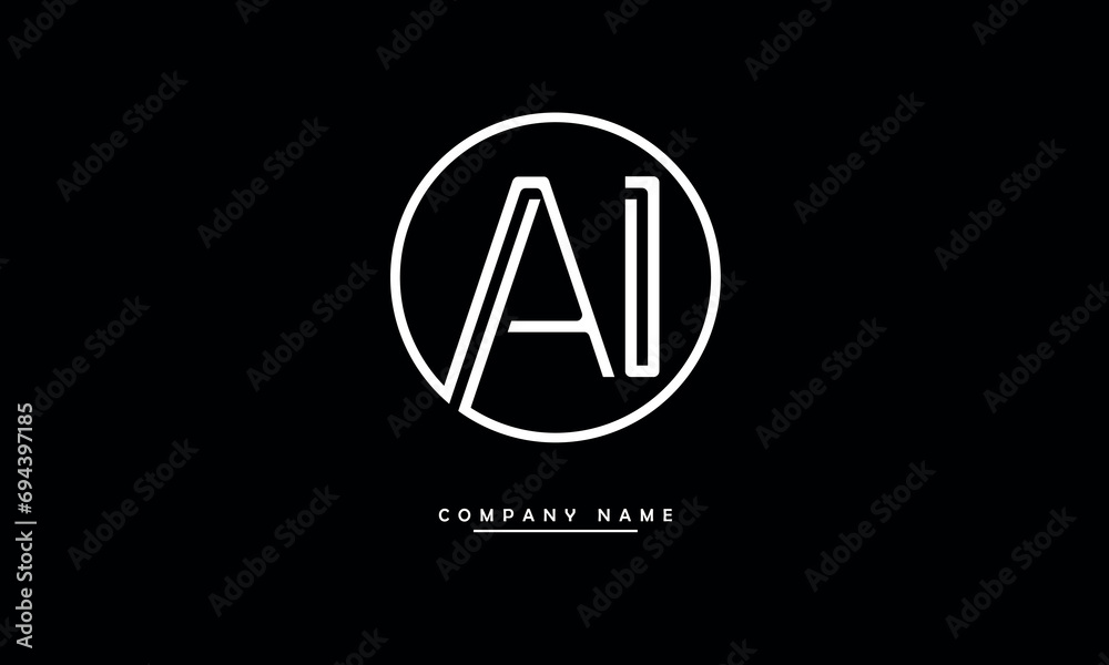 AI, IA, A, I Abstract Letters Logo Monogram AI, IA, A, I Abstract Letters Logo Monogram