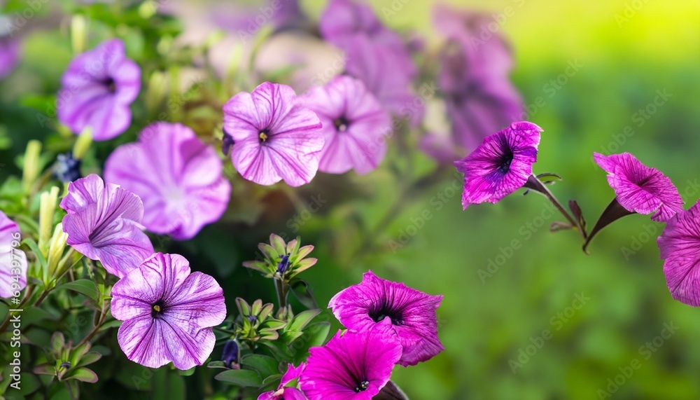 purple annual petunia suitable as a background or banner