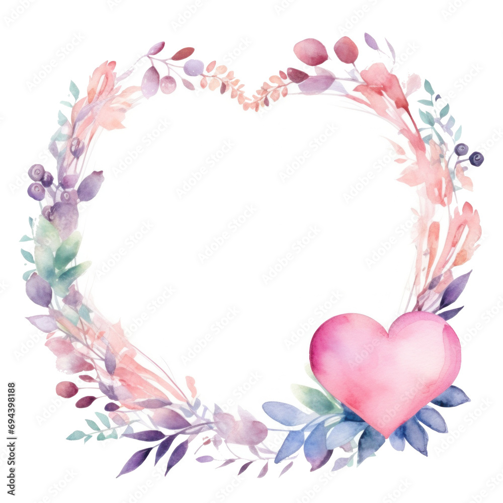 A wedding circle frame in soft hues, perfect for showcasing cherished moments isolated
