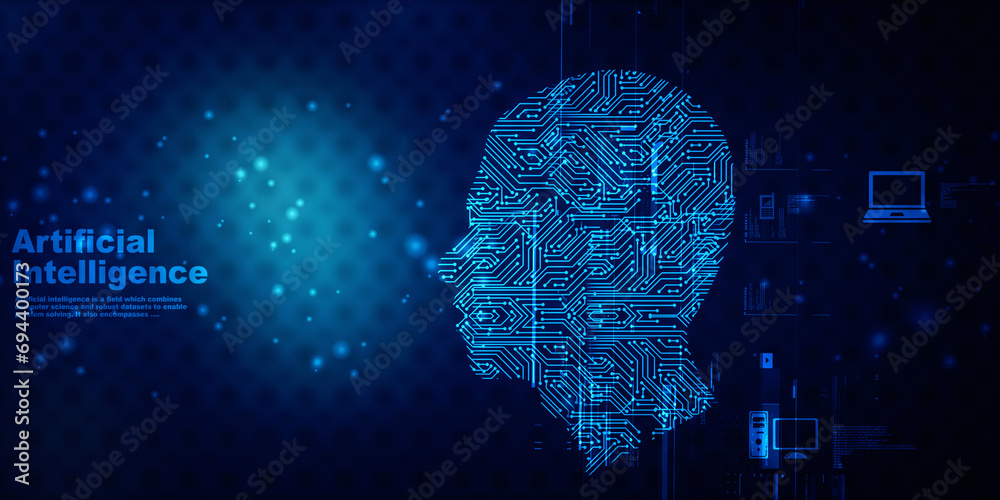 2d rendering Artificial Intelligence (AI) concept 2d rendering Artificial Intelligence (AI) concept