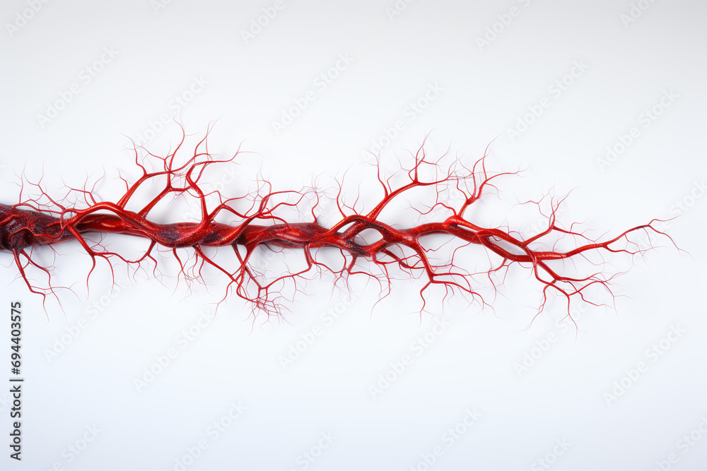 A contract injected into the blood vessels that shows the distribution of veins inside the body, Arteriography, Radiographic examination - obrazy, fototapety, plakaty 