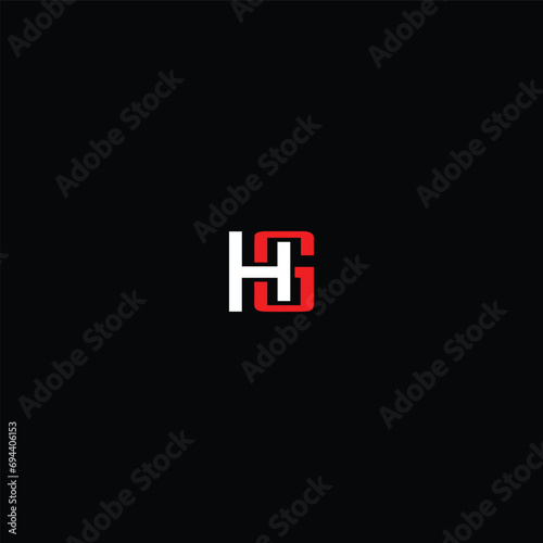HG H G letter logo design. Initial letter HG linked circle uppercase monogram logo white color. HG logo, H G design. HG, H G