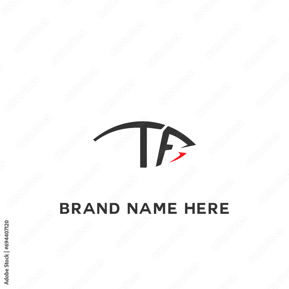 Fototapeta premium TF T F letter logo design. Initial letter TF linked circle uppercase monogram logo white color. TF logo, T F design. TF, T F