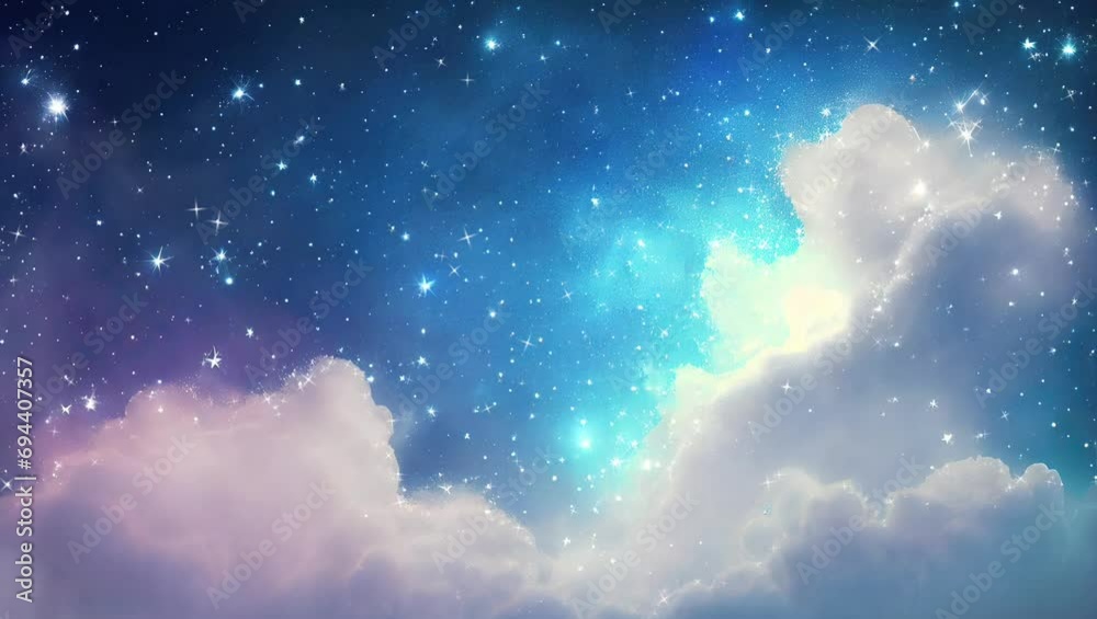 Night sky with clouds and stars, abstract watercolor texture background Night sky with clouds and stars, abstract watercolor texture background