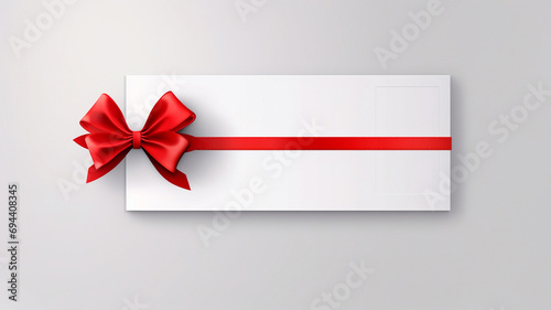 gift box with bow and ribbon isolated on grey background