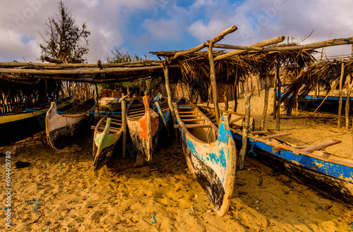 Boats at the fishermen's village, Ifaty , Madagascar