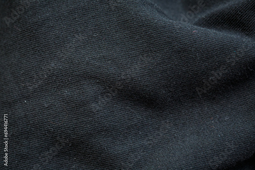 Surface of black fabric for making clothes, texture of black fabric