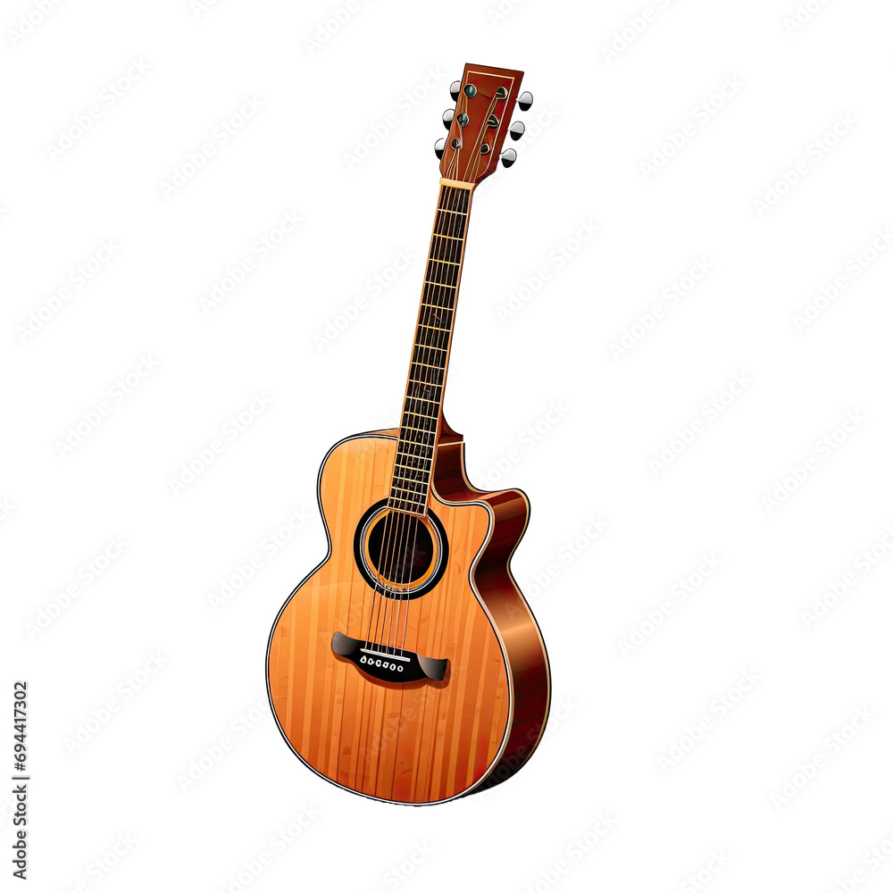  classic guitar isolated on transparent background