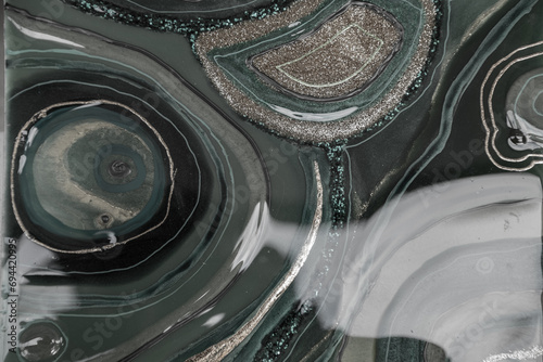 Original Epoxy Resin Geode and Abstract Art 