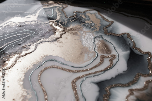 Original Epoxy Resin Geode and Abstract Art 