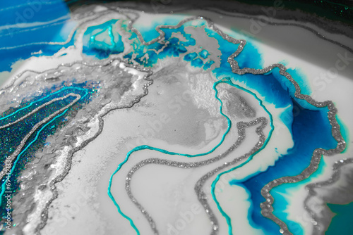 Original Epoxy Resin Geode and Abstract Art 