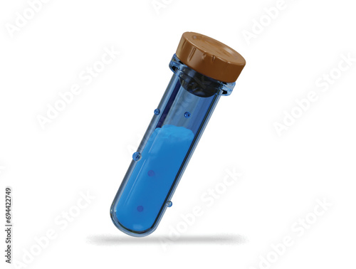 3d chemical flask icon vector illustration
